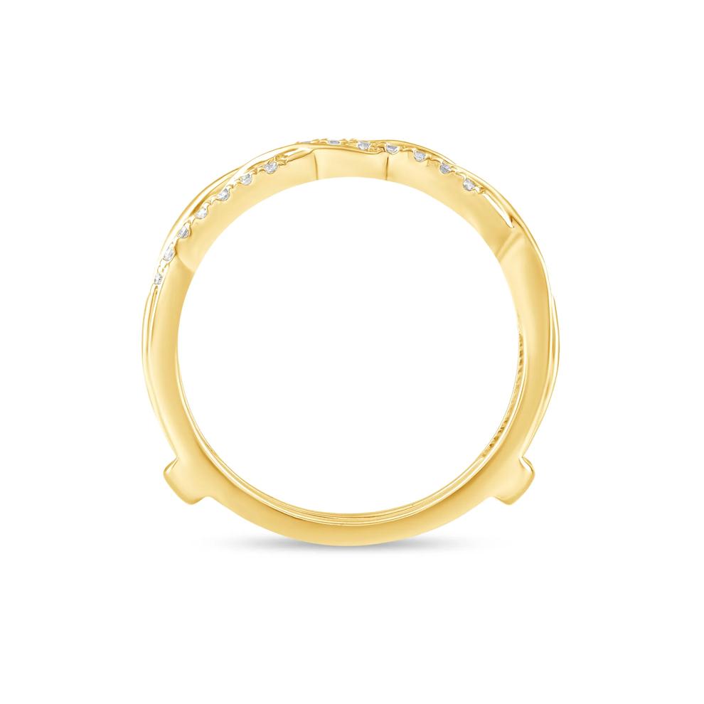 Diamond Twisted Insert Ring in 10K Yellow Gold (1/4 ct. tw.) – Image 2 of 4