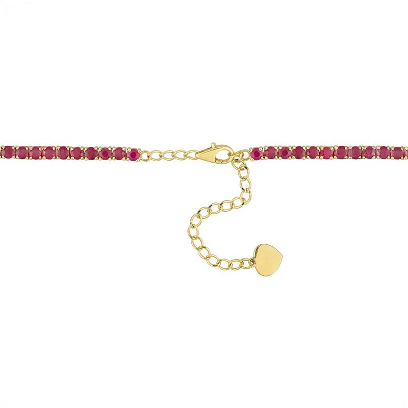 Blue Sapphire Tennis Necklace in 14K White Gold, 16.5&rdquo; – Image 2 of 4