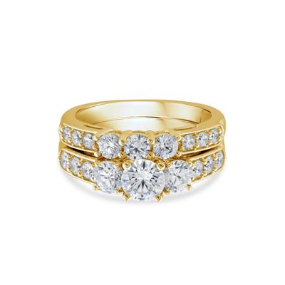 Lab Grown Diamond Bridal Set in 10K Yellow Gold (2 1/4 ct. tw.)