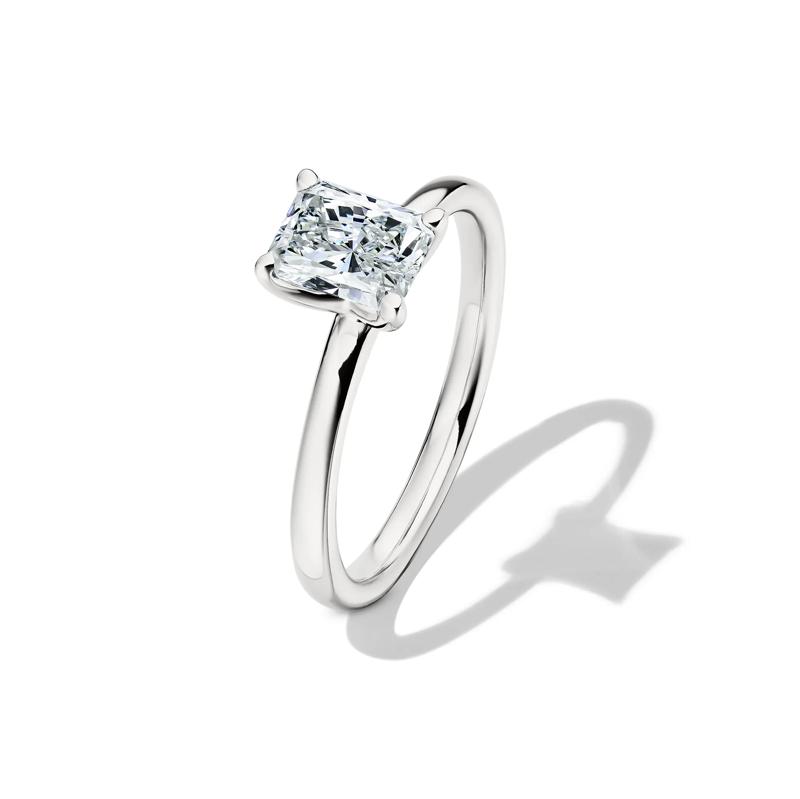 Diamond Radiant-Cut Solitaire Engagement Ring in 14K White Gold &#40;1 ct.&#41; – Image 4 of 5