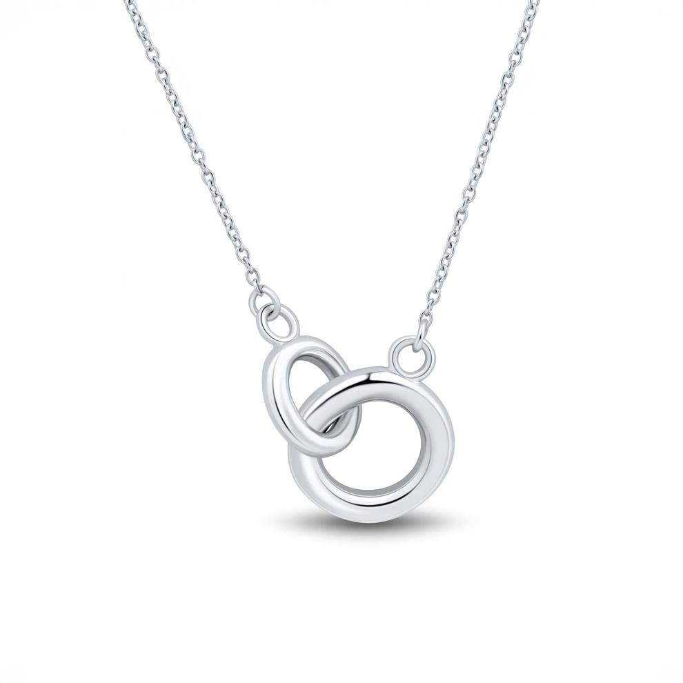 Interlocking Circle Necklace in Sterling Silver – Image 1 of 3