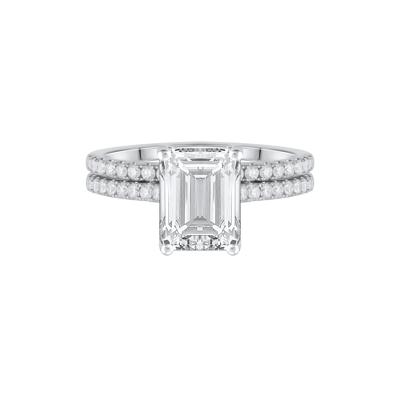 Lab Grown Diamond Emerald-Cut Wedding Set in 14K Gold (3 ½ ct. tw.)