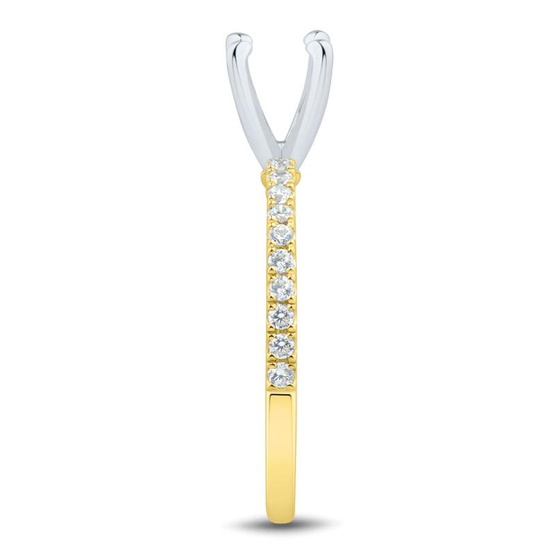 1/5 ct. tw. Diamond Semi-Mount Engagement Ring in 14k Yellow Gold &#40;Setting Only&#41;  – Image 6 of 6