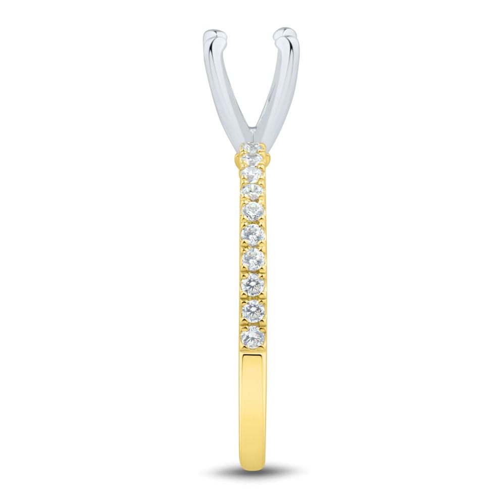1/5 ct. tw. Diamond Semi-Mount Engagement Ring in 14k Yellow Gold (Setting Only)  – Image 6 of 6