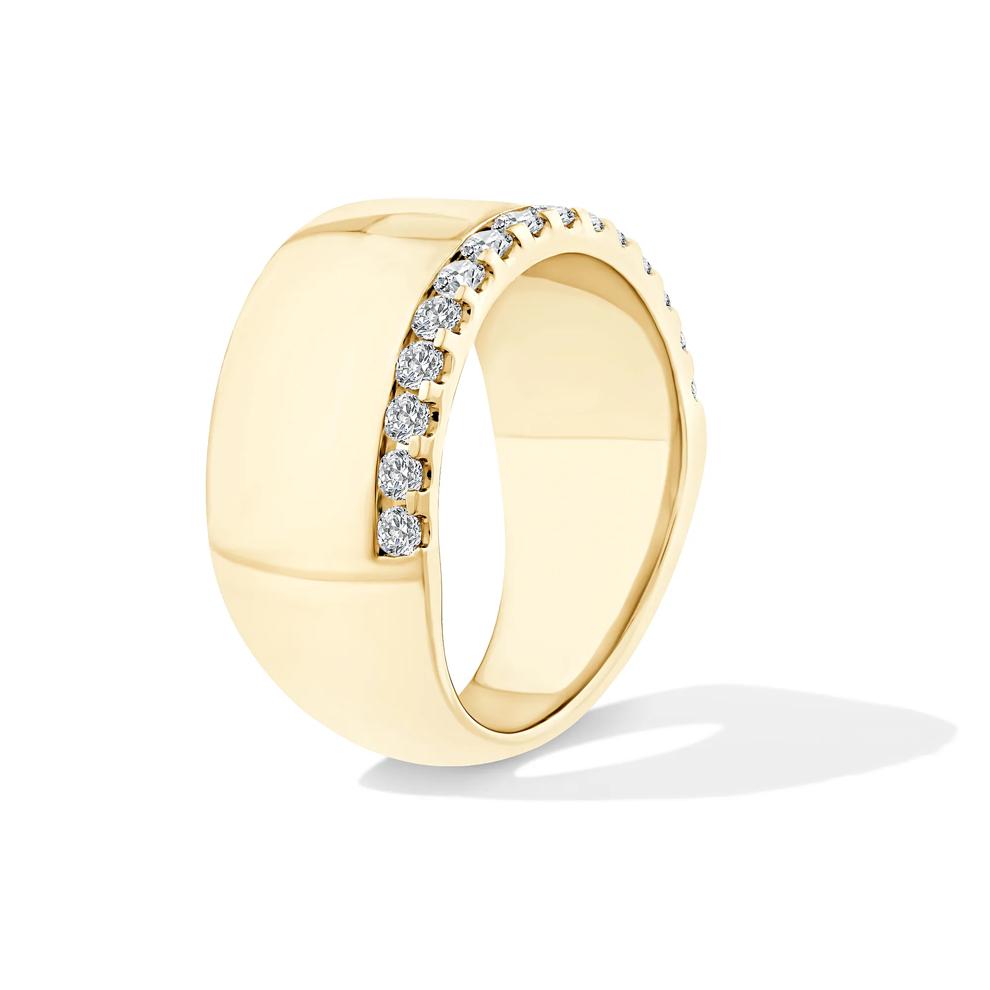 Lab Grown Diamond Single Row Bold Anniversary Band in 10K Yellow Gold (3/8 ct. tw.) – Image 3 of 4