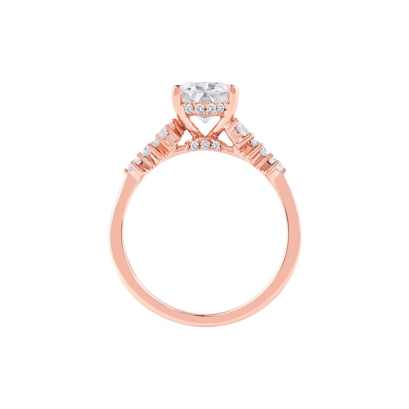 Lab Grown Diamond Oval-Shaped Engagement Ring in 14K Rose Gold (2 1/2 ct. tw.) – Image 2 of 5