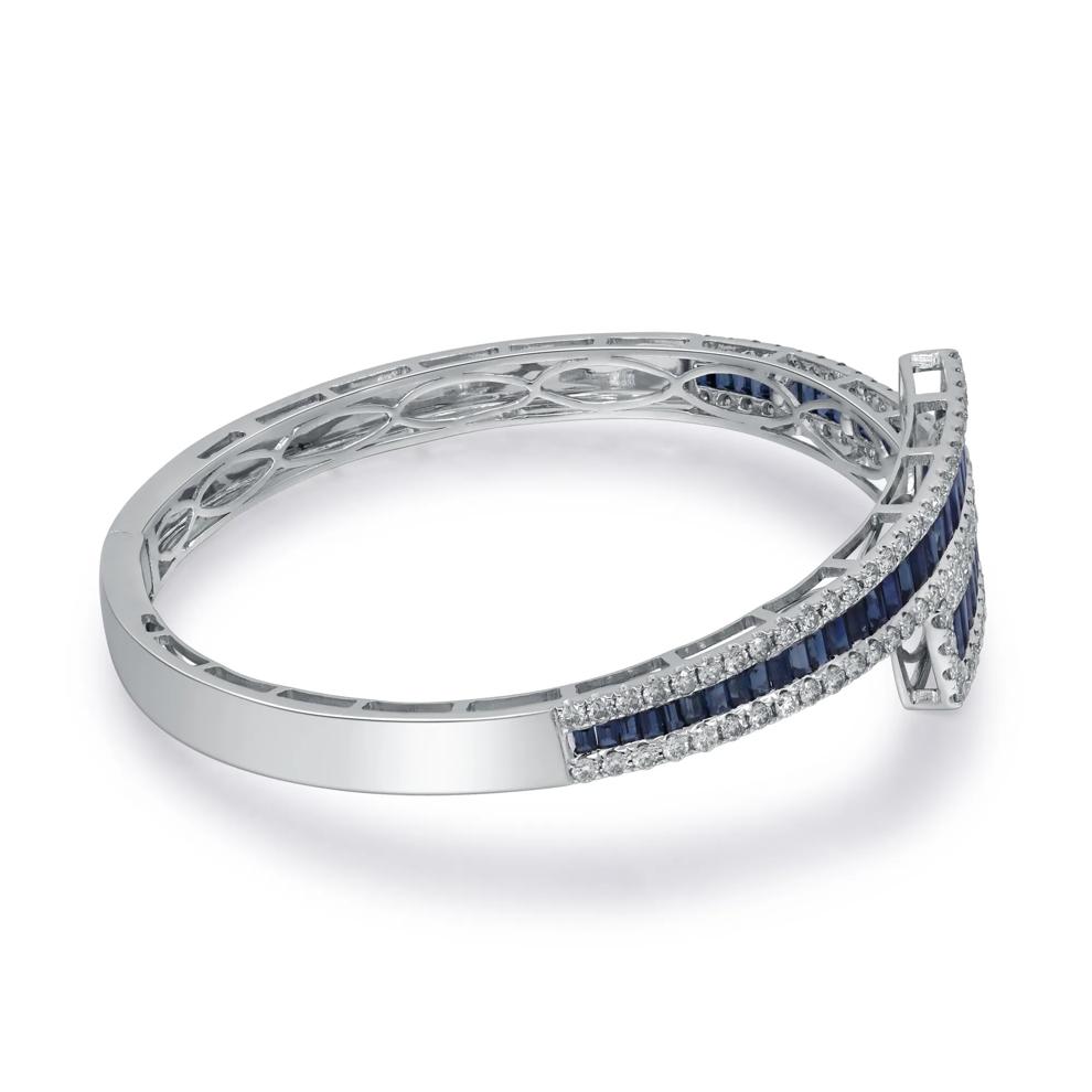 Blue Sapphire and Diamond Bracelet in 14K White Gold (2 1/7 ct. tw.) – Image 2 of 3