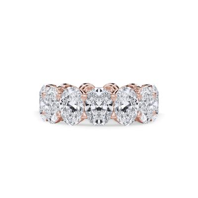 Lab Grown Diamond Oval Eternity Band in 18K Rose Gold (13 ct. tw.)