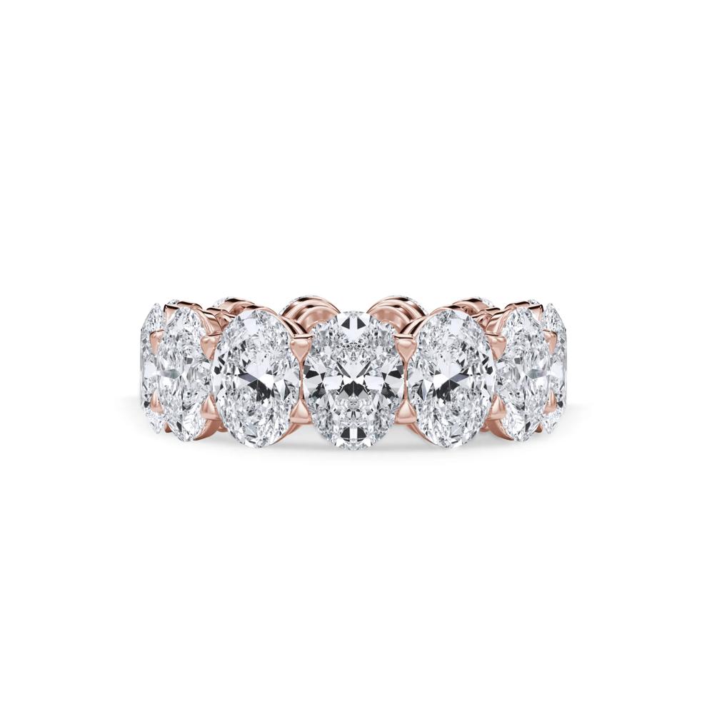 Lab Grown Diamond Oval Eternity Band in 18K Rose Gold (13 ct. tw.) – Image 1 of 4