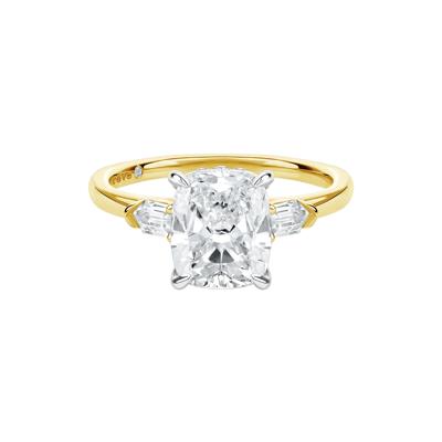 Jules Lab Grown Diamond Elongated Cushion Engagement Ring in 14K Gold