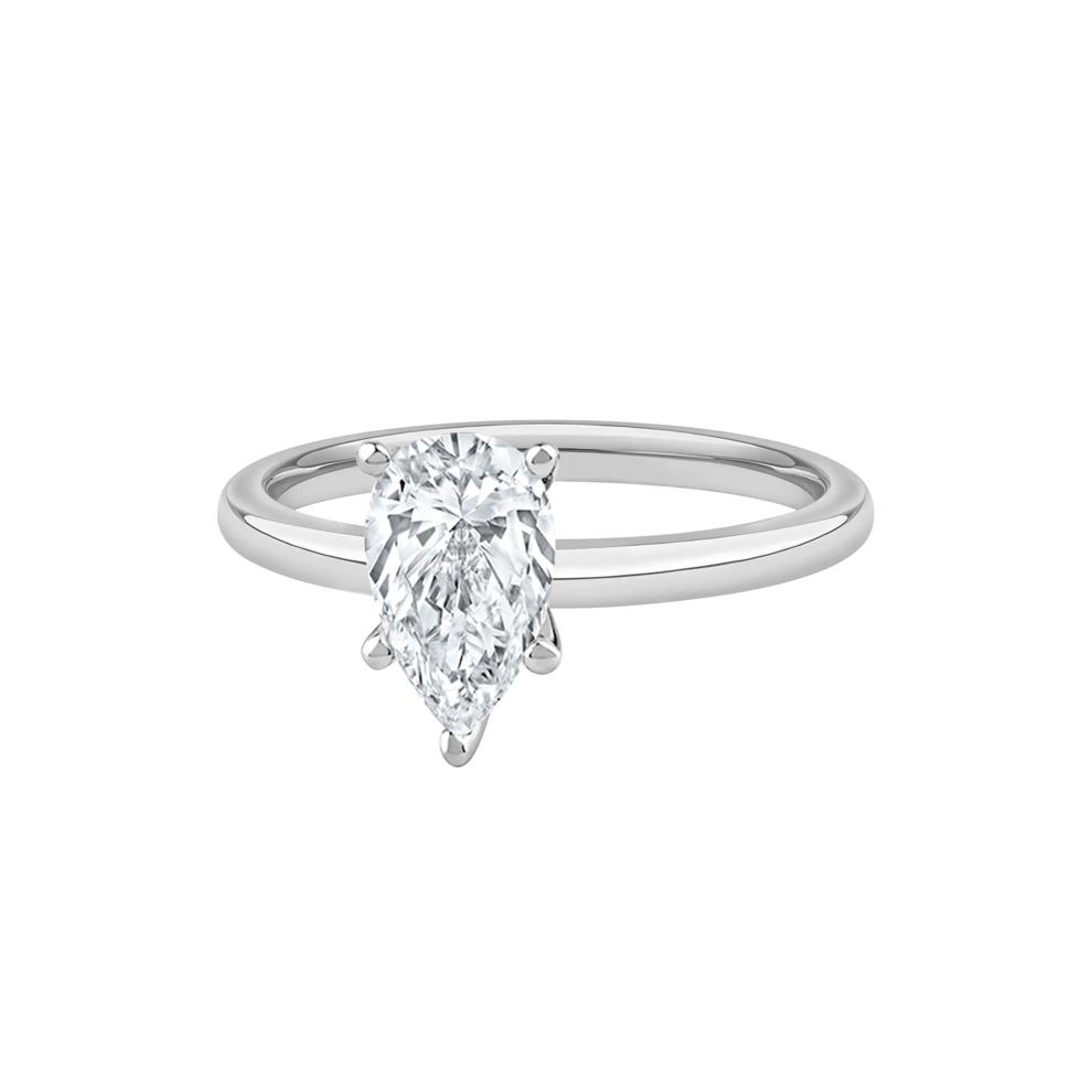 Diamond Pear-Shaped Solitaire Engagement Ring in 14K White Gold (1 ct.) – Image 4 of 5