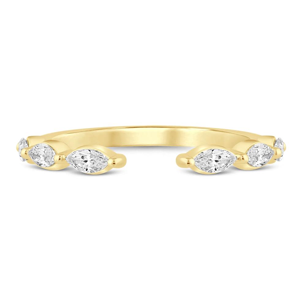 Lab Grown Diamond Open Stack Anniversary Band in 14K Yellow Gold (3/8 ct. tw.) – Image 1 of 3