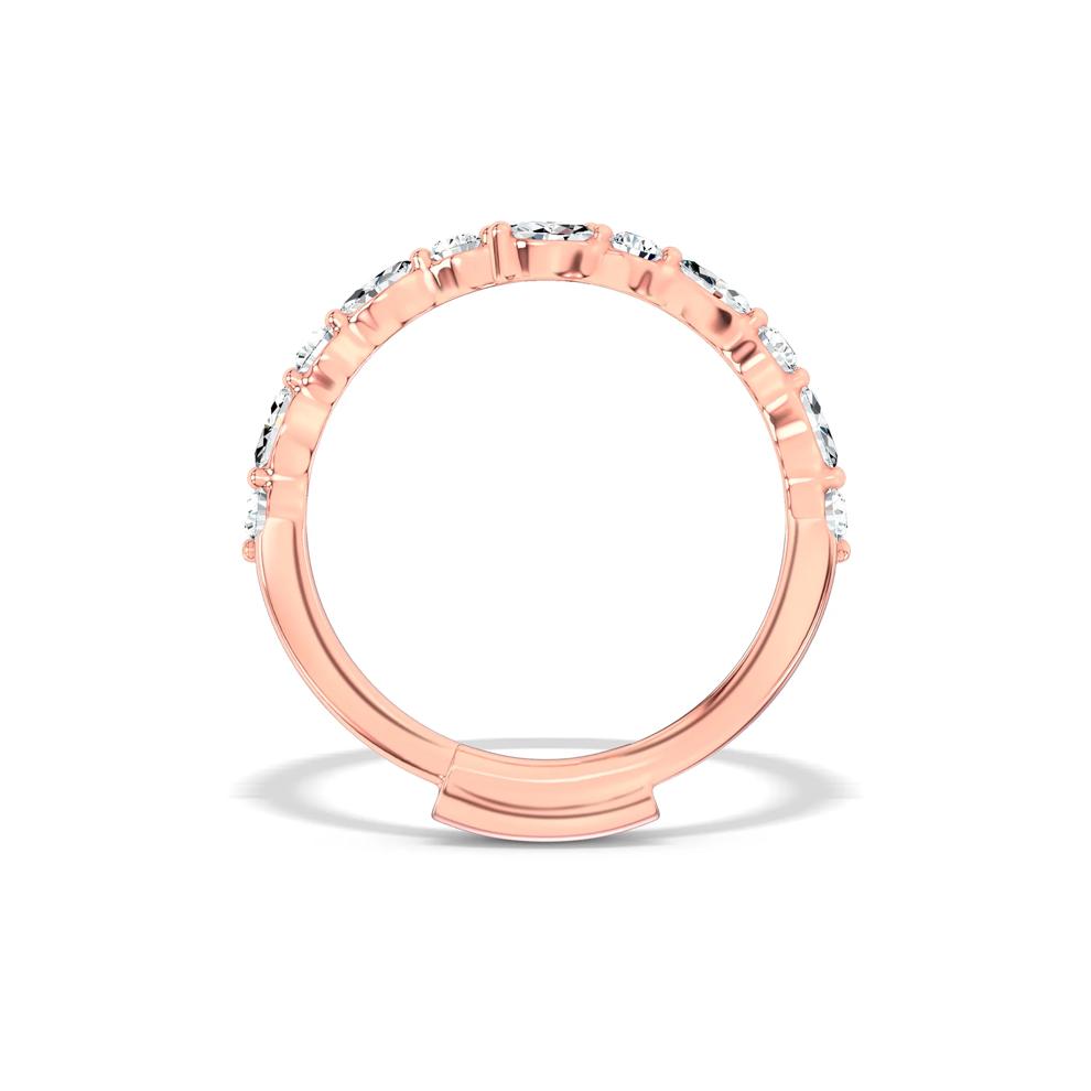 Lab Grown Diamond Marquise &amp; Round Bypass Insert in 14K Rose Gold (1/3 ct. tw.) – Image 2 of 4