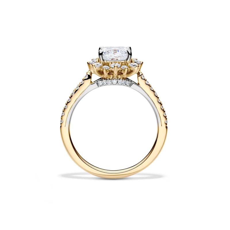 Valentina Cushion-Cut Lab Grown Diamond Halo Bridal Set in 14K Yellow Gold &#40;2 1/4 ct. tw.&#41;  – Image 2 of 6