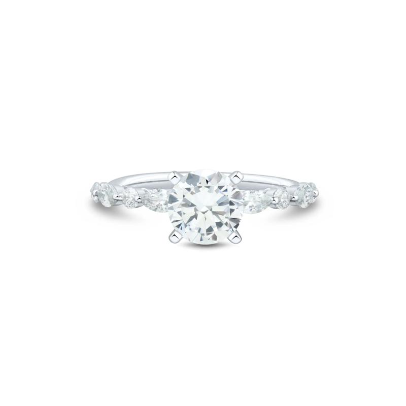 Lab Grown Diamond Semi-Mount Engagement Ring in Platinum &#40;1/2 ct. tw.&#41; – Image 1 of 6