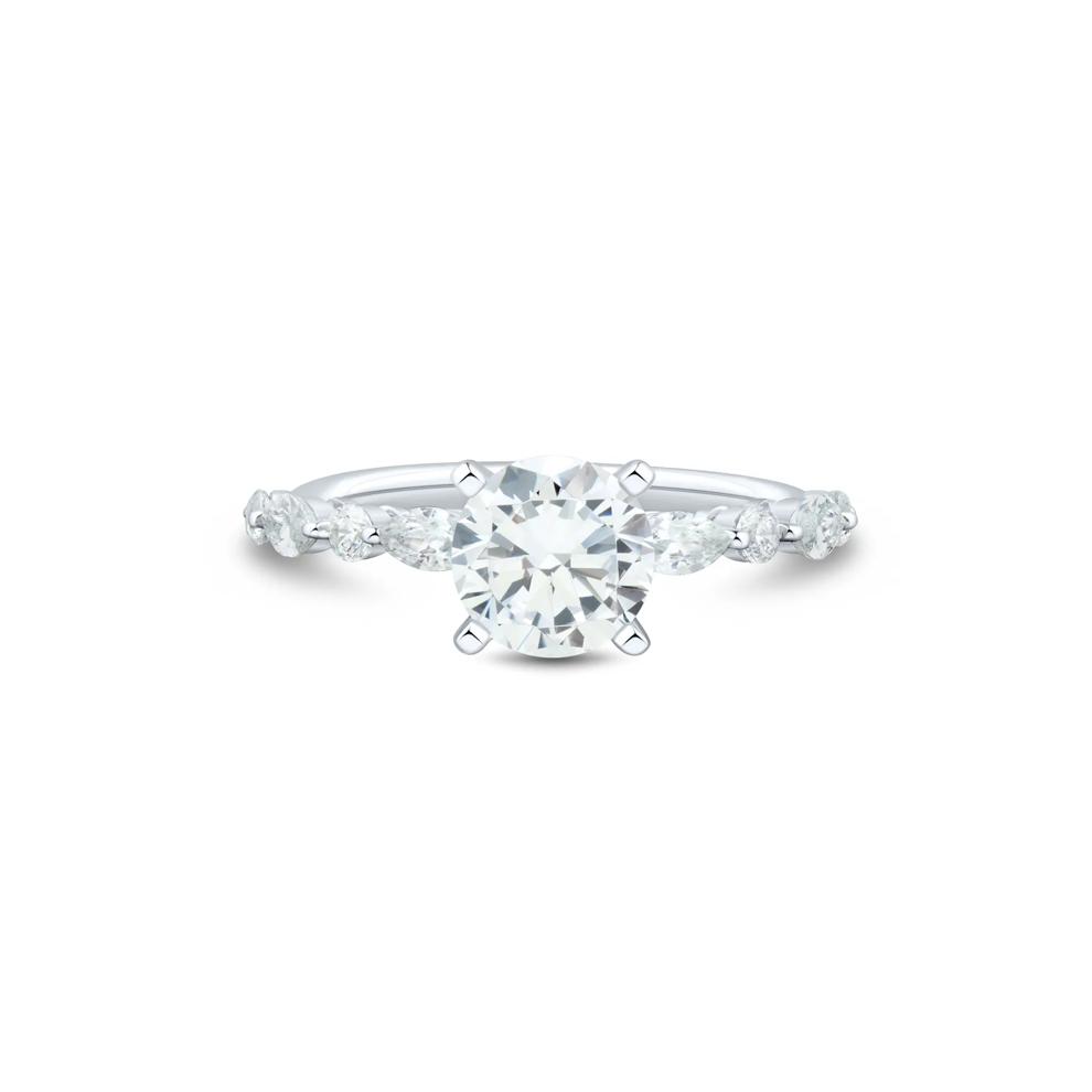 Lab Grown Diamond Semi-Mount Engagement Ring in Platinum (1/2 ct. tw.) – Image 1 of 6