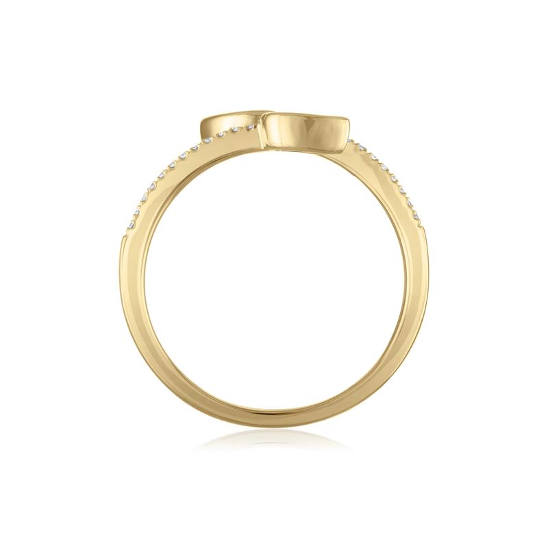 Diamond and Ruby Wrap Ring in 10K Yellow Gold &#40;1/10 ct. tw.&#41; – Image 2 of 3