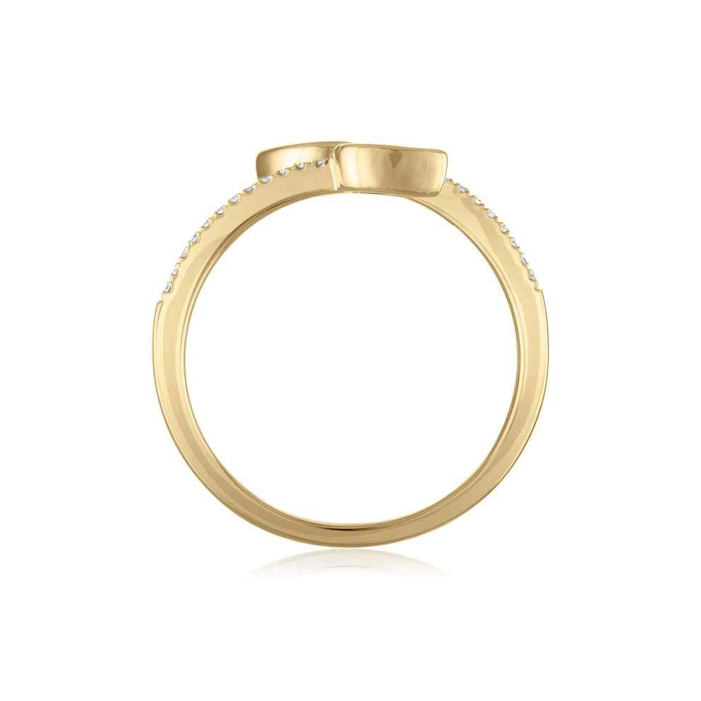 Diamond and Ruby Wrap Ring in 10K Yellow Gold (1/10 ct. tw.) – Image 2 of 3