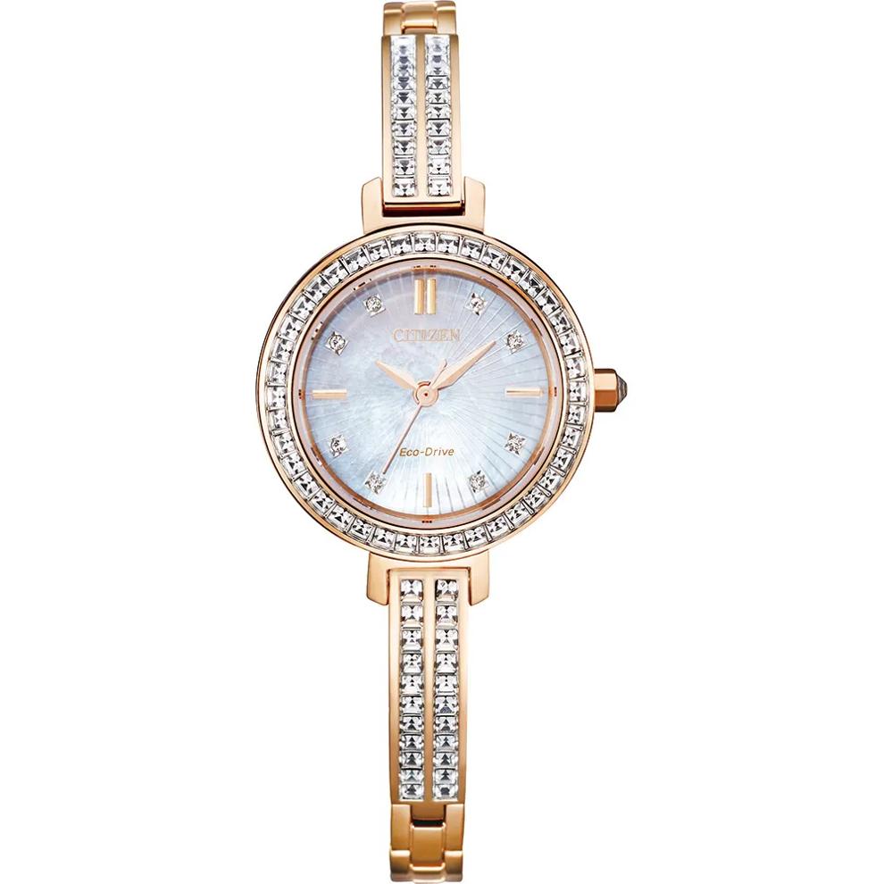 Silhouette Crystal Women's Watch in Rose Gold-Tone Ion-Plated Stainless Steel, 25mm – Image 1 of 2