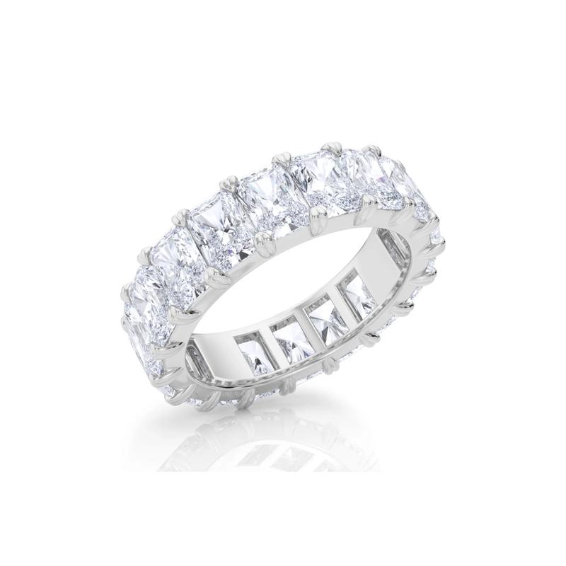 Lab Grown Diamond Radiant-Cut Eternity Band in 14K White Gold &#40;7 ct. tw.&#41; – Image 4 of 5