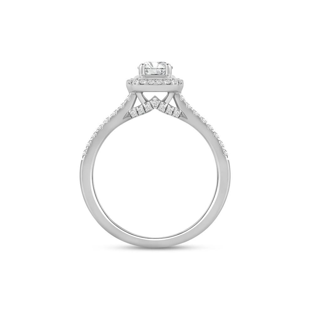 Diamond Halo Engagement Ring in 14K White Gold (3/4 ct. tw.) – Image 2 of 4