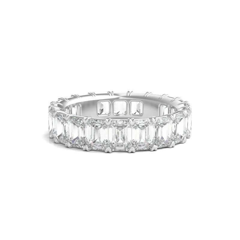 Emerald-Cut Diamond Eternity Band in 14k White Gold &#40;6 ct. tw.&#41; – Image 1 of 3
