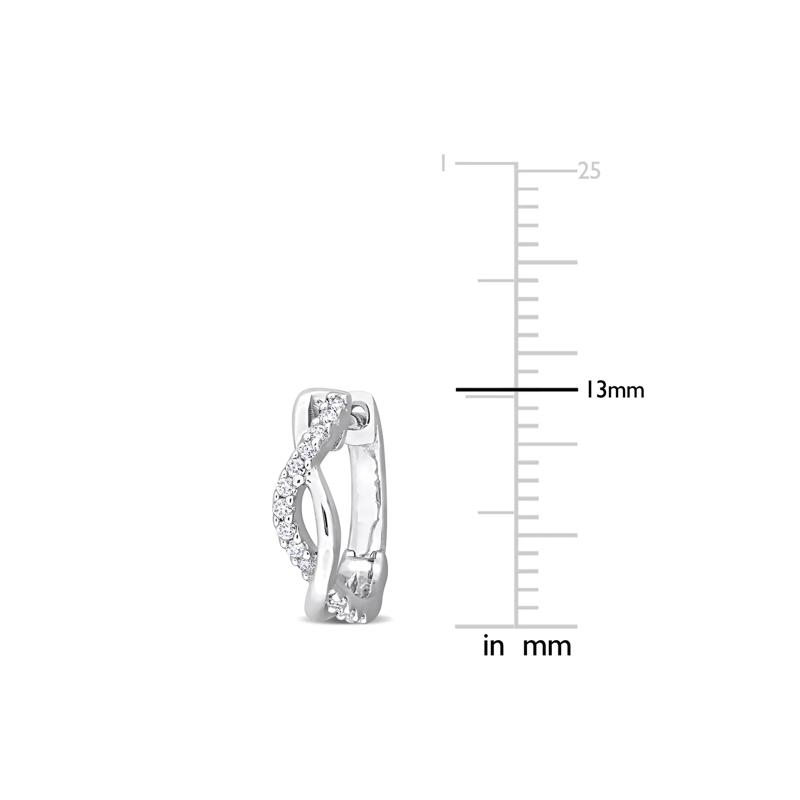 Moissanite Twist Hoops in Sterling Silver – Image 3 of 4