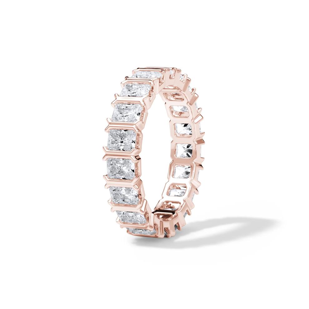 Lab Grown Diamond North-South Half Bezel Eternity Band in 14K Rose Gold (3 ct. tw.) – Image 3 of 4