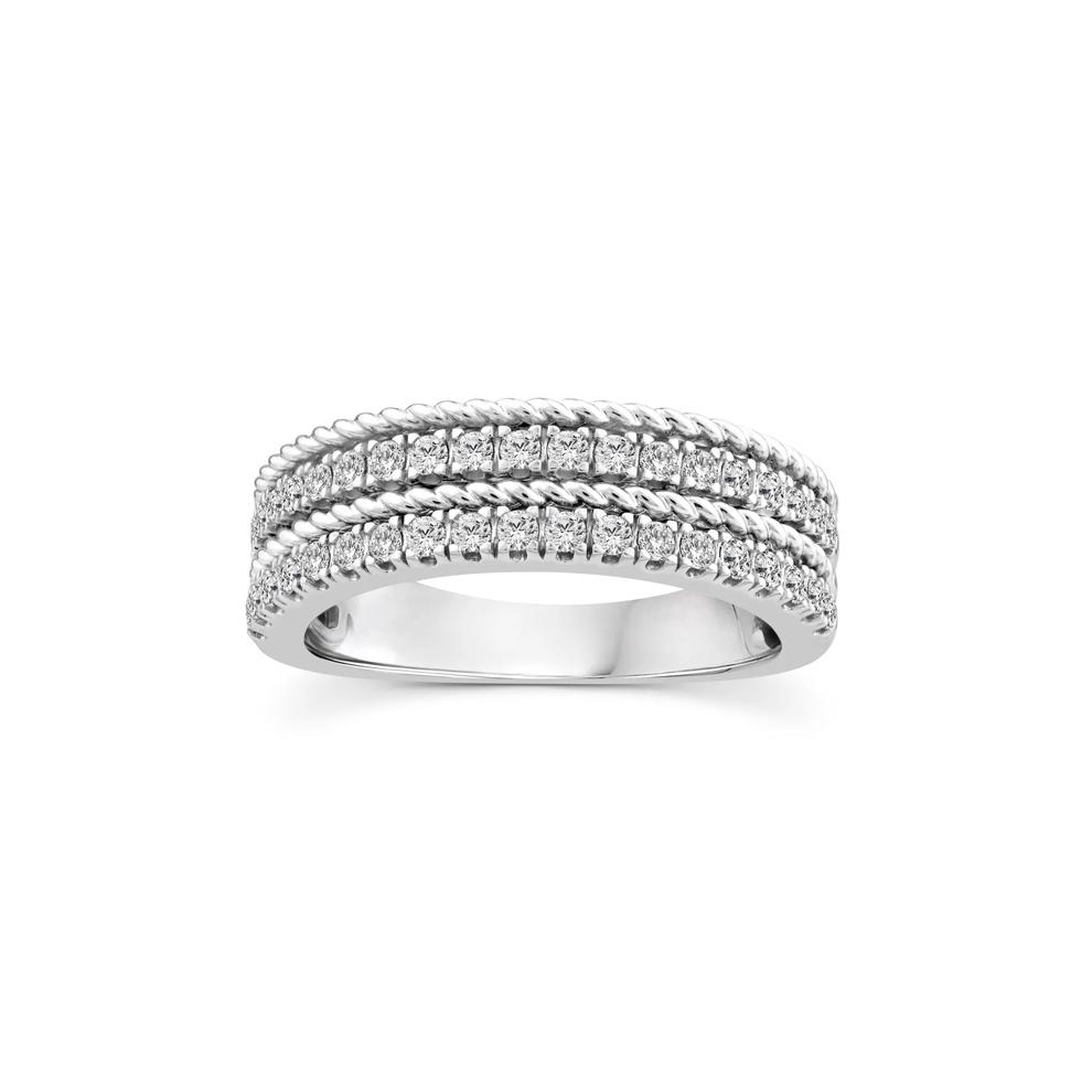 Diamond Multi-Row Band in 14K White Gold (1/2 ct. tw.) – Image 1 of 3