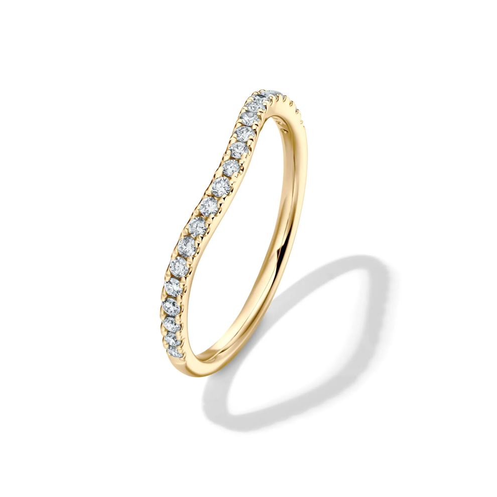 Lab Grown Diamond Contour Band in 14K Yellow Gold (1/5 ct. tw.) – Image 4 of 4