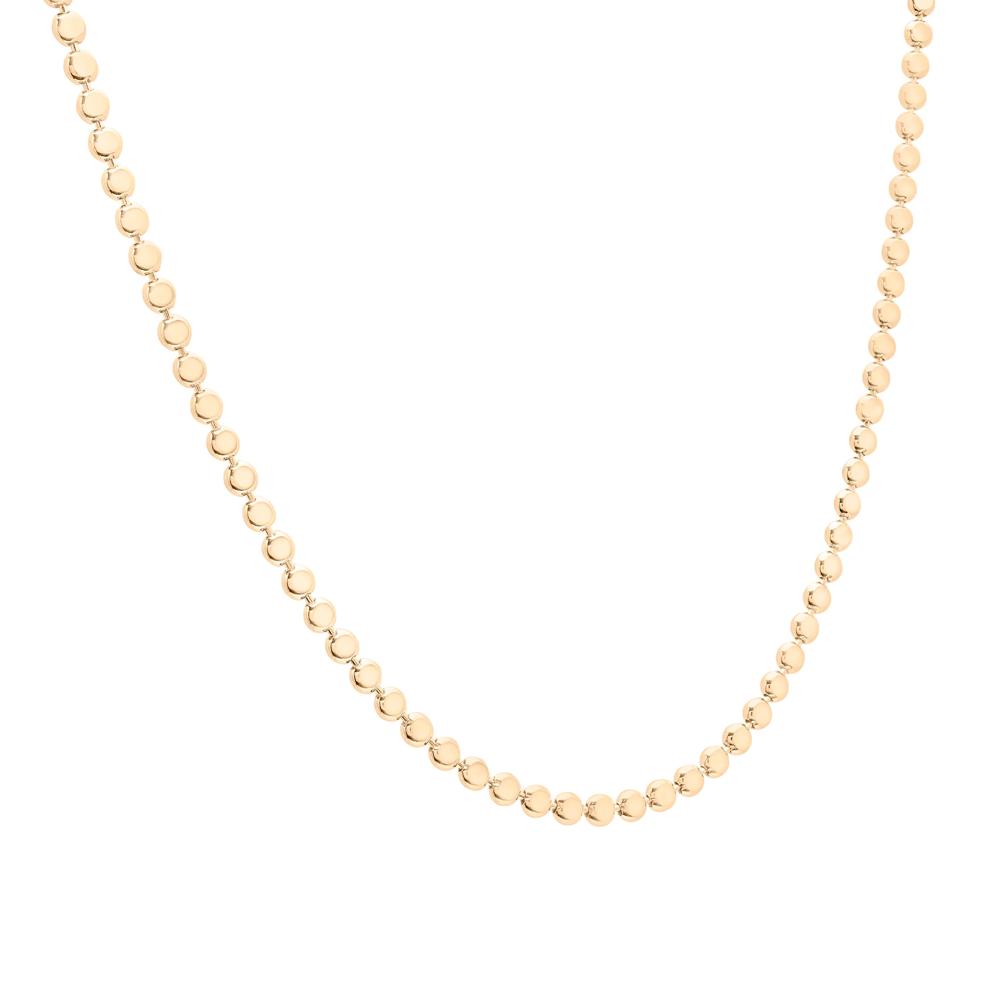 Flat Bead Chain in Vermeil, 18" – Image 2 of 7
