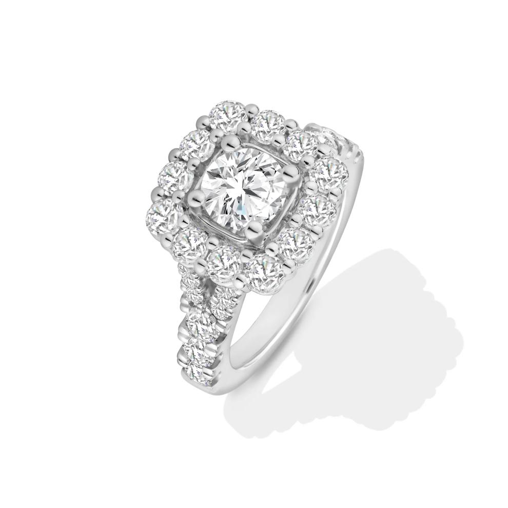 Lab Grown Diamond Round Center Engagement Set in 14K White Gold (5 ct. tw.) – Image 4 of 6