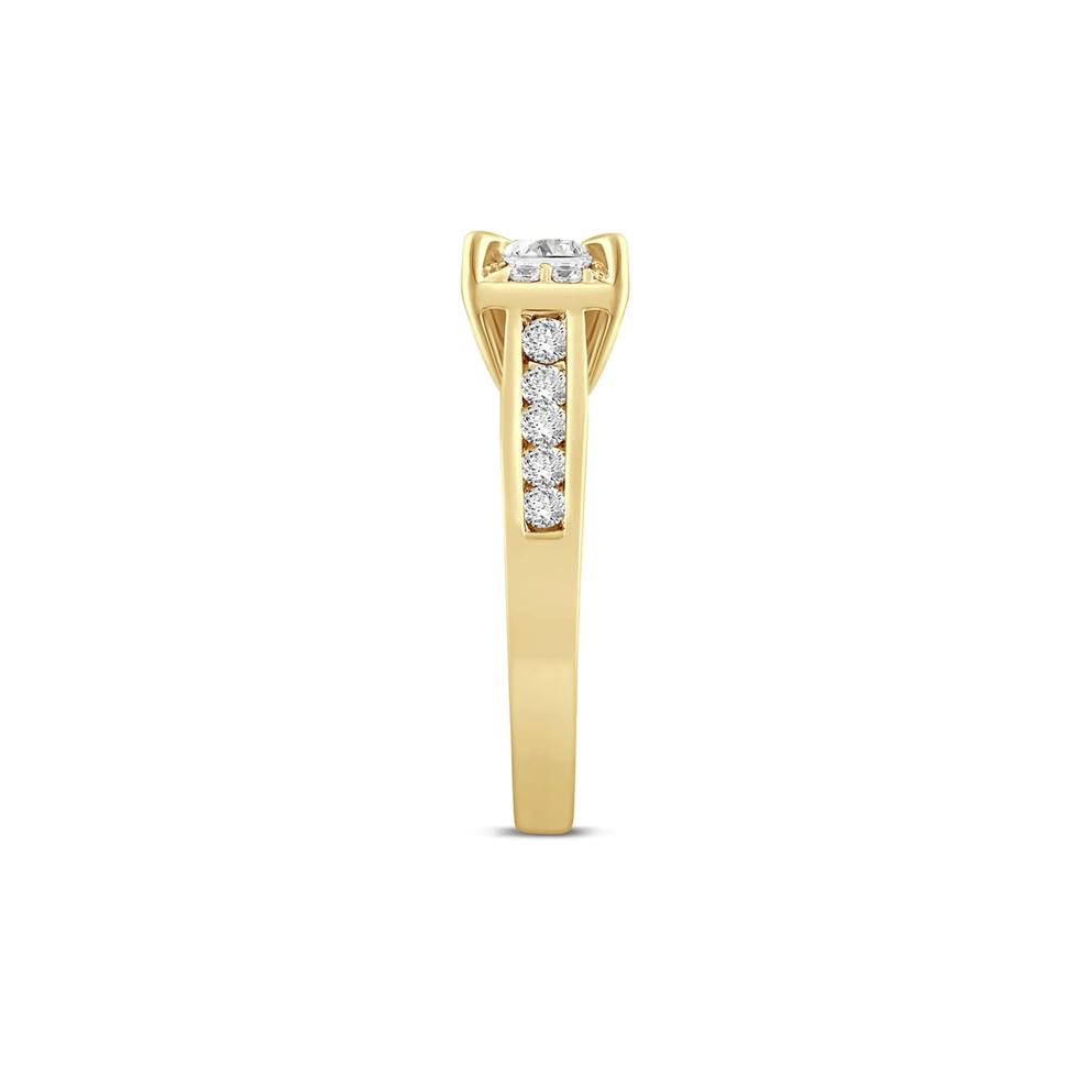 Diamond Princess-Cut Engagement Ring in 14K Yellow Gold (7/8 ct. tw.) – Image 3 of 3
