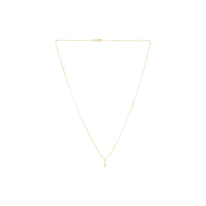 "I" Initial Necklace in 14K Yellow Gold – Image 1 of 3
