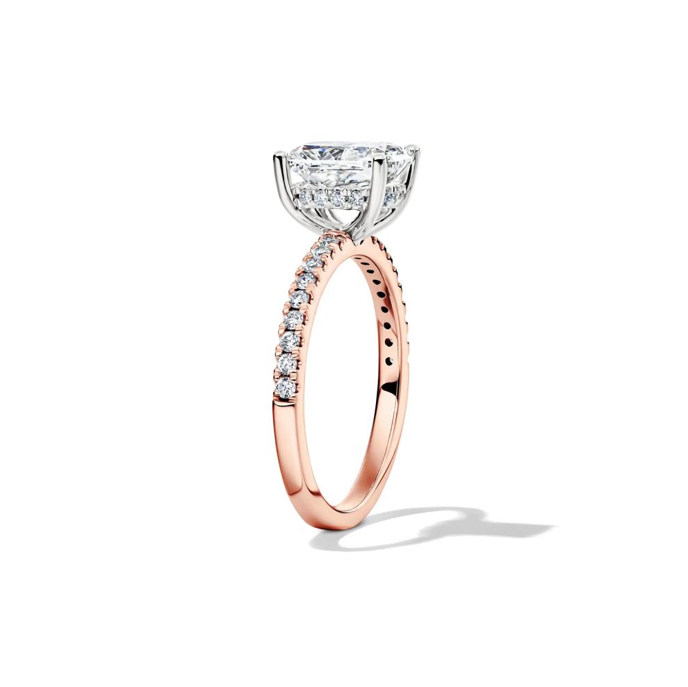 Lab Grown Diamond Elongated Cushion Engagement Ring in 14K Rose Gold (2 1/4 ct. tw.) – Image 3 of 4