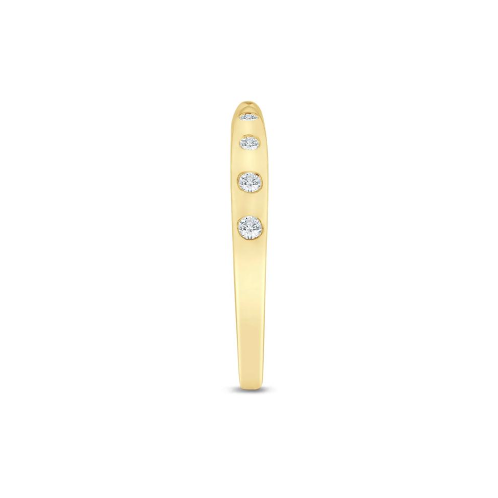 Lab Grown Diamond Burnished Open Band in 14K Yellow Gold (1/10 ct. tw.) – Image 3 of 3