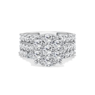 Lab Grown Diamond Round Composite Engagement Set in 10K White Gold (5 ct. tw.)