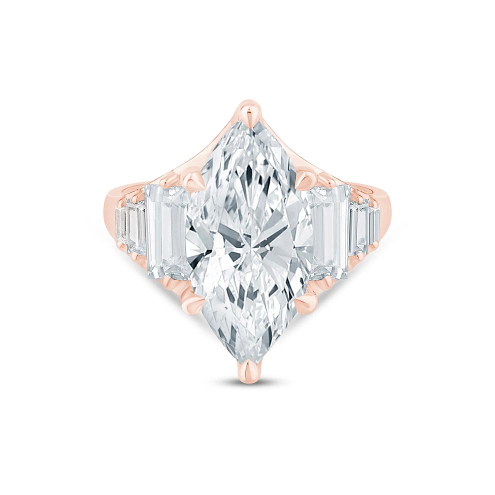 Lab Grown Diamond Marquise Engagement Ring in 18K Rose Gold (6 3/8 ct. tw.) – Image 1 of 1