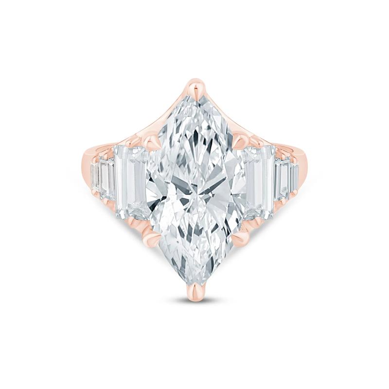 Lab Grown Diamond Marquise Engagement Ring in 18K Rose Gold &#40;6 3/8 ct. tw.&#41; – Image 1 of 3