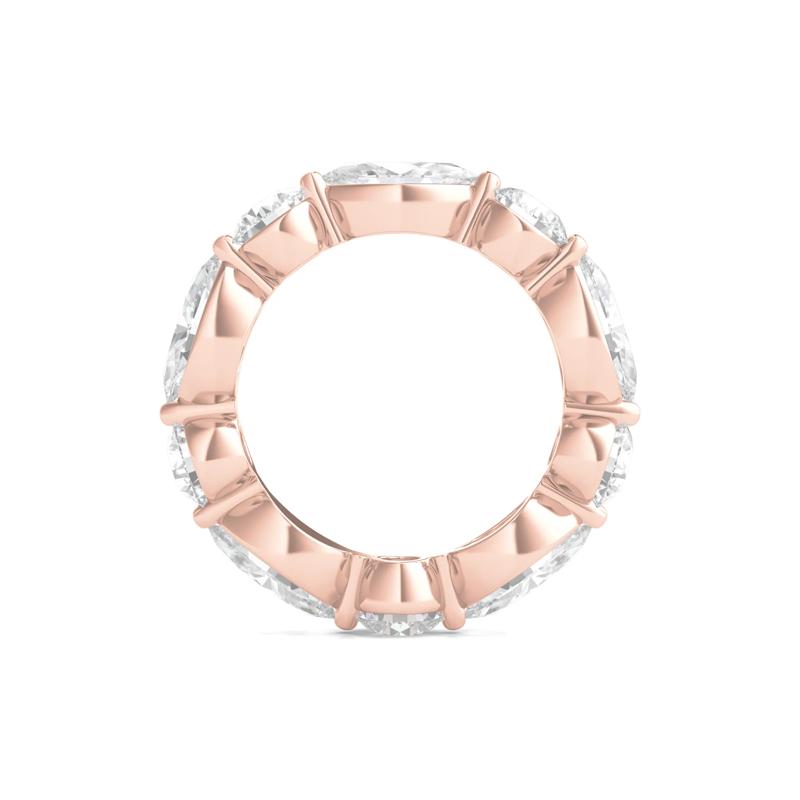 Marquise and Round-Cut Lab Grown Diamond Eternity Band in 14k Rose Gold &#40;5 ct. tw.&#41; – Image 2 of 3
