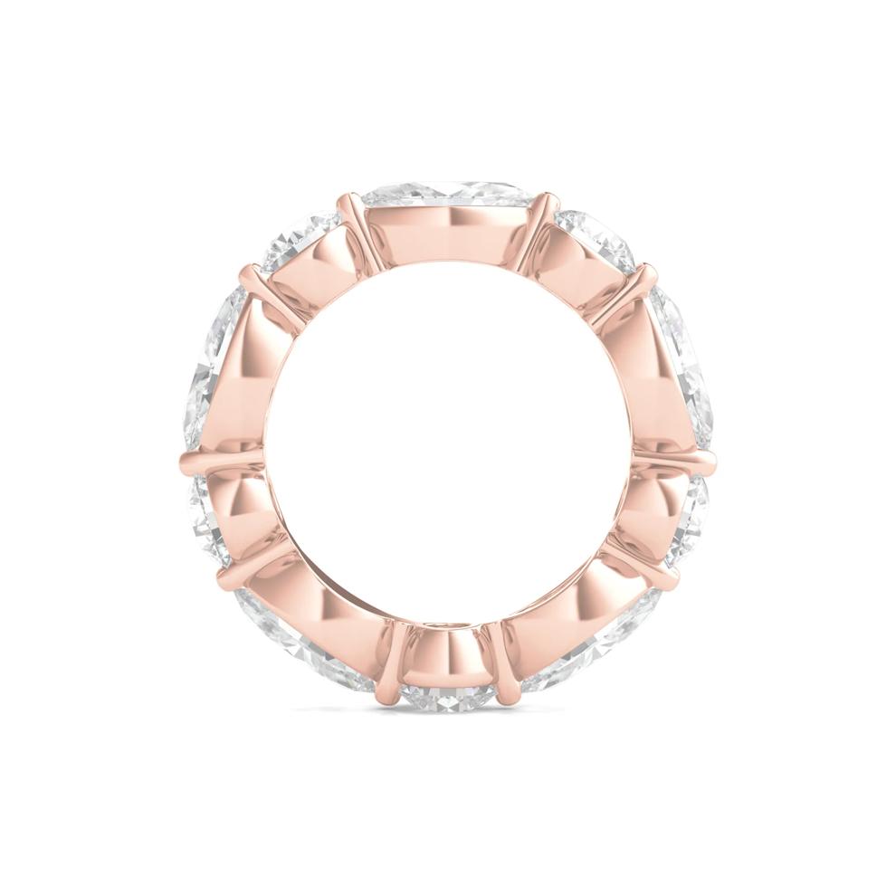 Marquise and Round-Cut Lab Grown Diamond Eternity Band in 14k Rose Gold (5 ct. tw.) – Image 2 of 3
