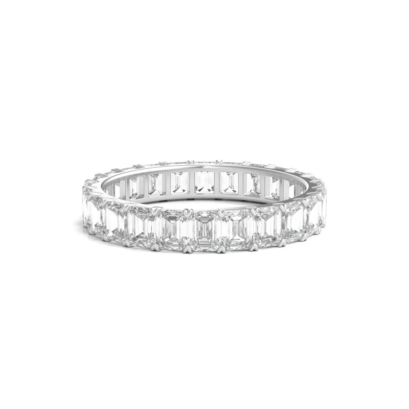 Lab Grown Emerald-Cut Diamond Eternity Band in 14K White Gold &#40;3 ct. tw.&#41;  – Image 1 of 3