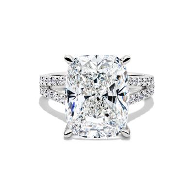 Lab Grown Diamond Elongated Cushion-Cut Engagement Ring in 14K White Gold (11 ct. tw.)