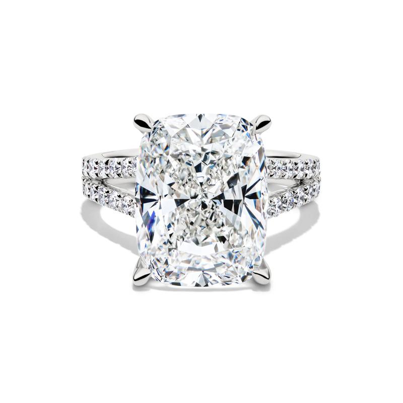 Lab Grown Diamond Elongated Cushion-Cut Engagement Ring in 14K White Gold (11 ct. tw.) – Image 1 of 4