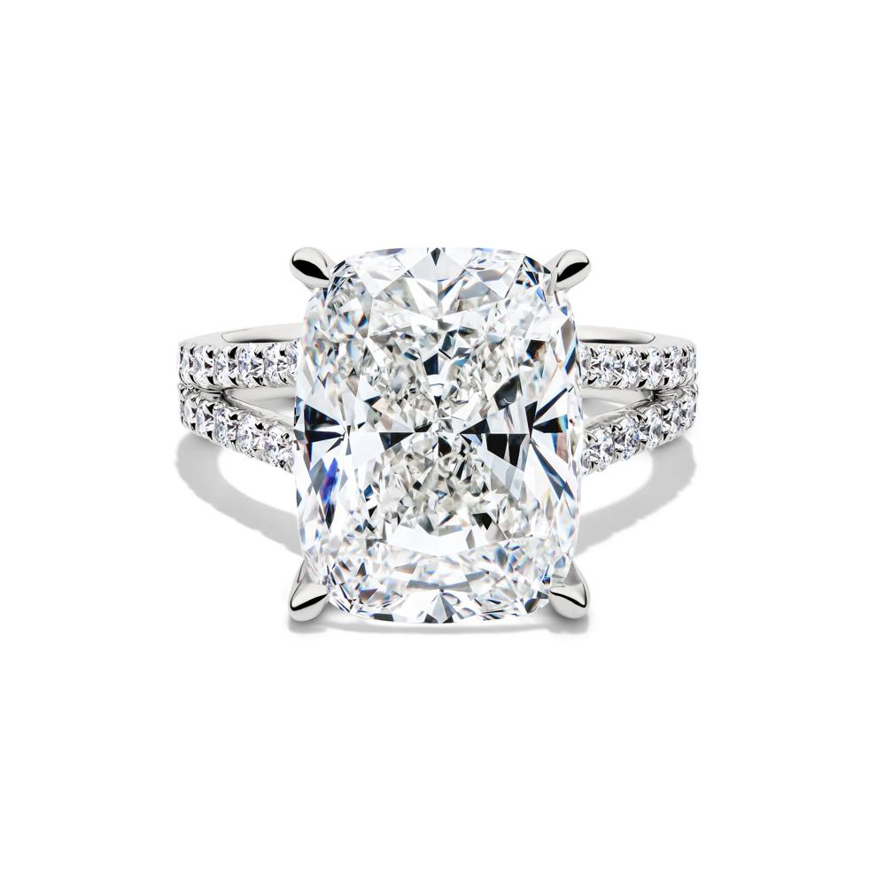 Lab Grown Diamond Elongated Cushion-Cut Engagement Ring in 14K White Gold (11 ct. tw.) – Image 1 of 4