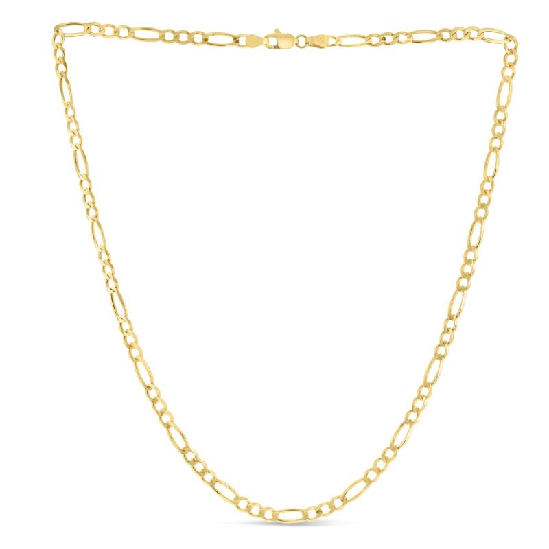 Solid Figaro Chain in 14K Yellow Gold, 3.8MM, 18&rdquo; – Image 2 of 4
