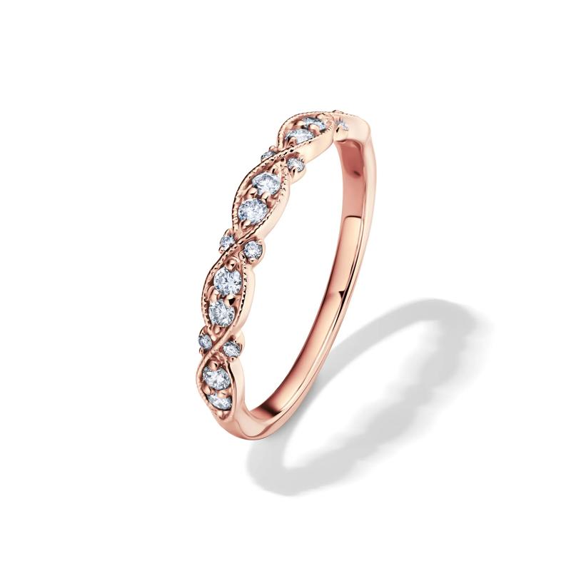1/4 ct. tw. Diamond Band in 10K Rose Gold – Image 4 of 4
