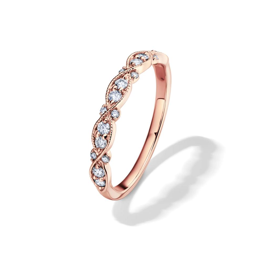1/4 ct. tw. Diamond Band in 10K Rose Gold – Image 4 of 4