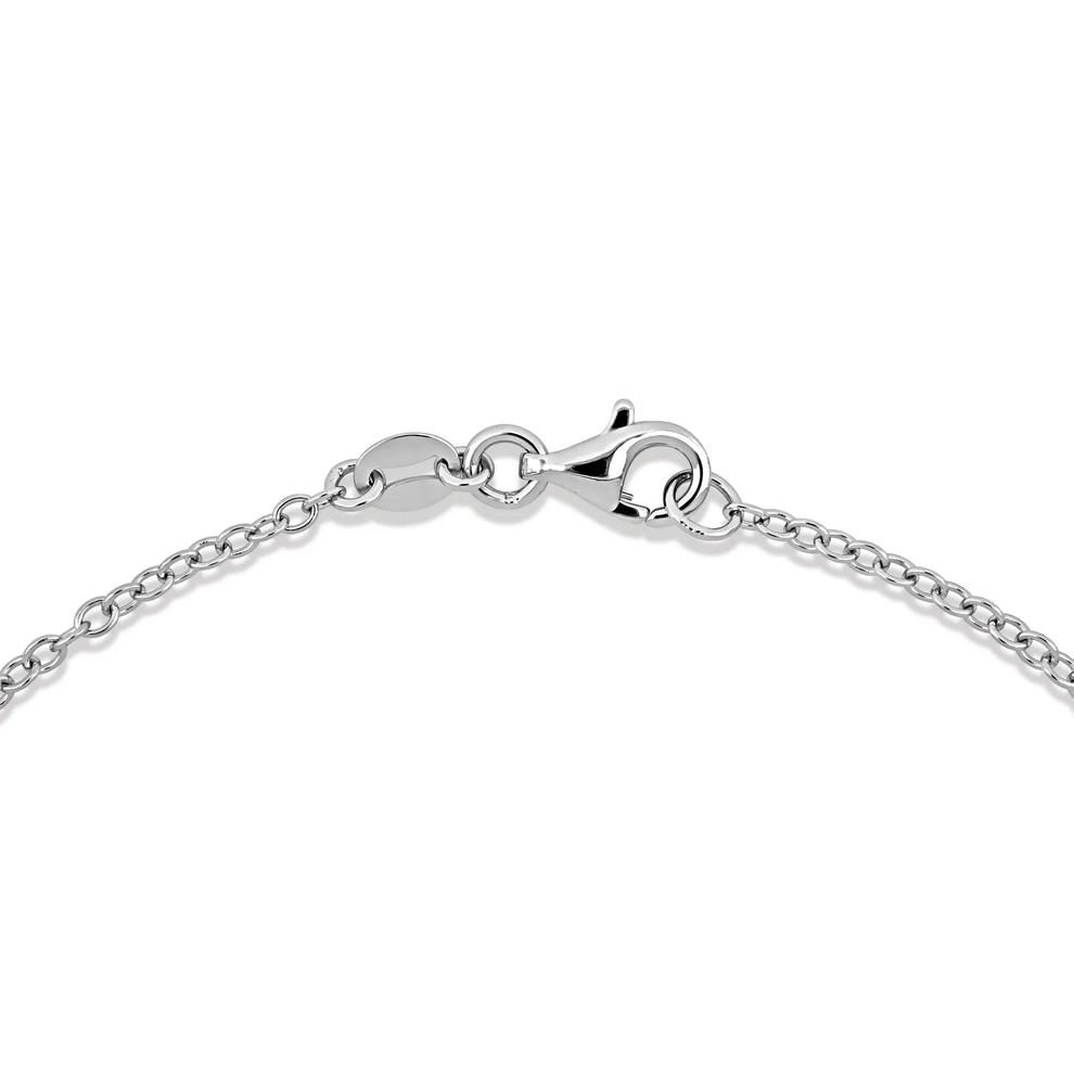Lab-Created Moissanite Bezel-Set Frontal Tennis Necklace in Sterling Silver (4 5/8 ct. dew) – Image 2 of 4