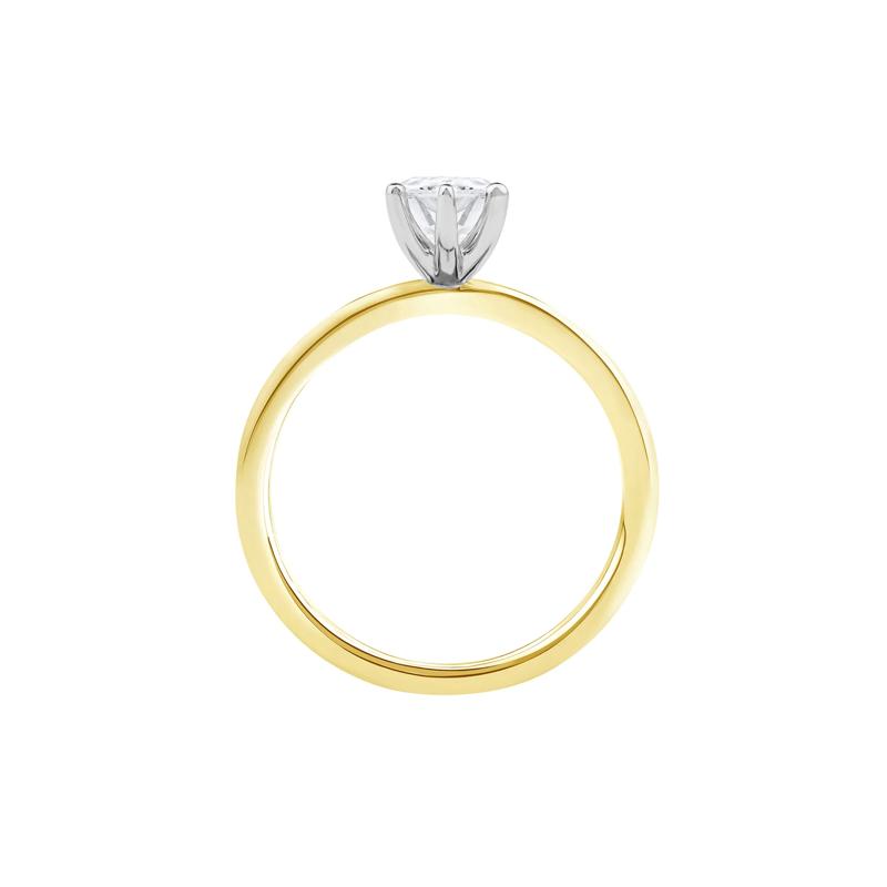 Diamond Pear-Shaped Solitaire Engagement Ring in 14K Yellow Gold (1 ct.) – Image 2 of 5